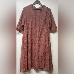 Ailefei Beautiful Silk Pink Dress